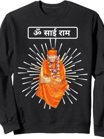 Shirdi Sai Baba God Gift for Indian Hindús Om Sai Ram Hindi Sweatshirt (Spain)