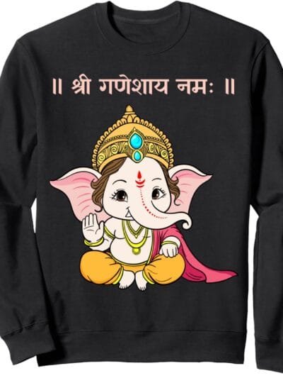 Ganapati, Ganesh, Shree Ganeshaya Namaha Sanskrit Puja Sweatshirt (Italy)
