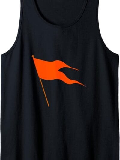 Hinduism Saffron Orange Flag, Sacred Pooja Hindu Temple Tank Top T-Shirt (USA)