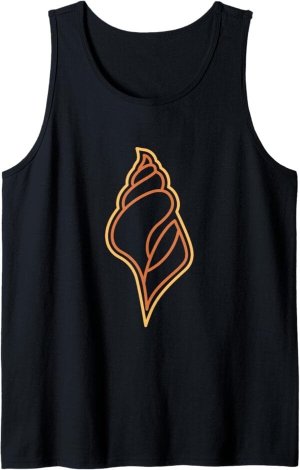 Hindu God Pooja Shankh, Conch Line Drawing Tank Top T-Shirt (Italy)