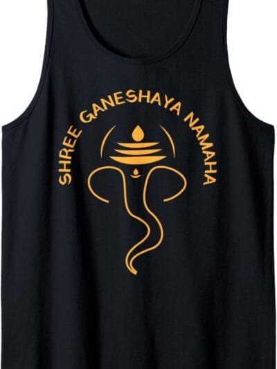 Ganapati, Ganesh, Shree Ganeshaya Namaha Ganeshotsav Puja Tank Top T-Shirt (Spain)