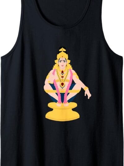 Ayyappa, Ayyappan Hindu God Temple Pooja Tank Top T-Shirt (USA)