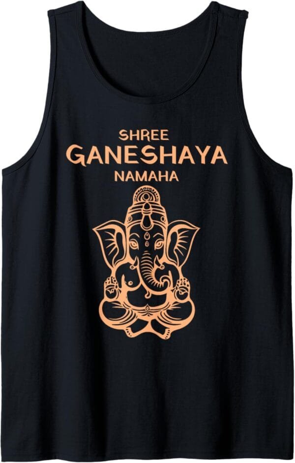 Ganapati, Ganesh, Shree Ganeshaya Namaha Ganeshotsav Puja Tank Top T-Shirt (Germany)