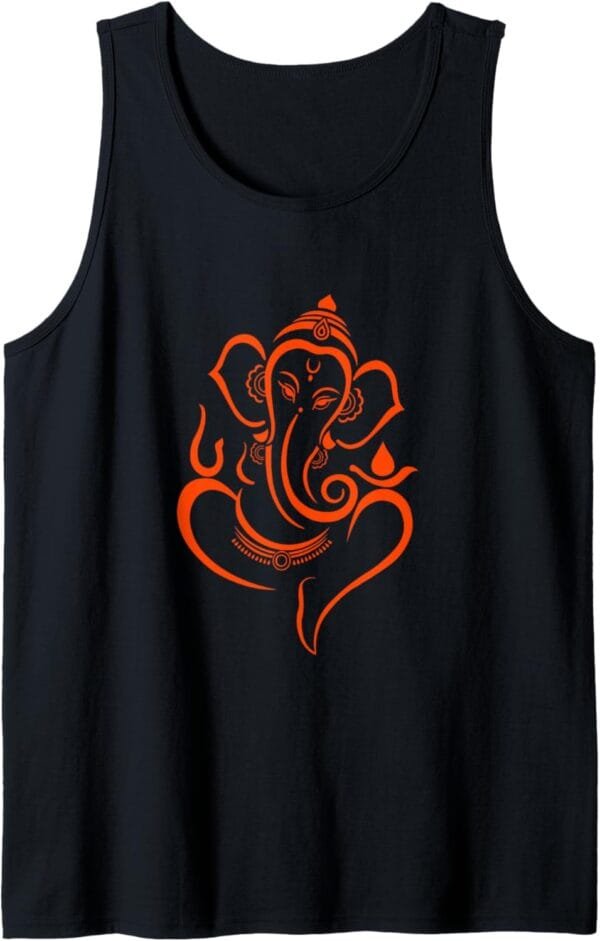 Ganapati, Ganesh, Shree Ganesh Om Ganeshotsav Puja Tank Top T-Shirt (USA)