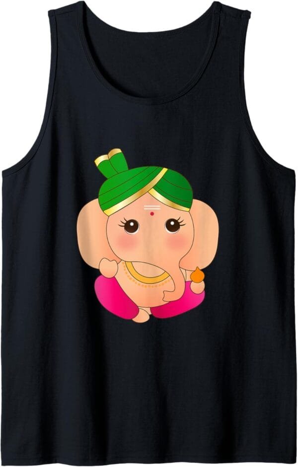 Ganapati, Ganesh, Baby Ganesha Ganeshotsav Puja Tank Top T-Shirt (Germany)