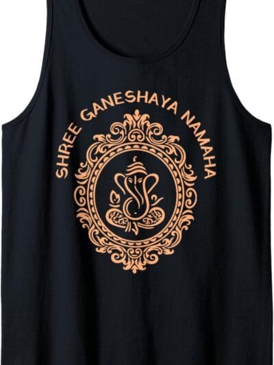 Ganapati, Ganesh, Shree Ganeshaya Namaha Puja Tank Top T-Shirt (Spain)