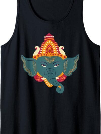 Ganapati, Ganesh, Ganeshotsav Puja Tank Top T-Shirt (USA)