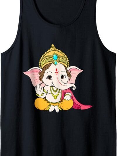 Ganapati, Ganesh, Ganeshotsav Puja Tank Top T-Shirt (USA)