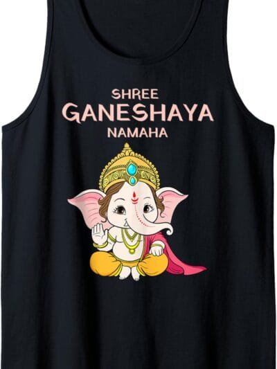 Ganapati, Ganesh, Shree Ganeshaya Namaha Ganeshotsav Puja Tank Top T-Shirt (Germany)