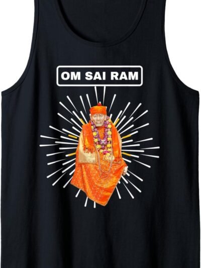 Shirdi Sai Baba God Gift for Indian Hindus Om Sai Ram Tank Top T-Shirt (Italy)