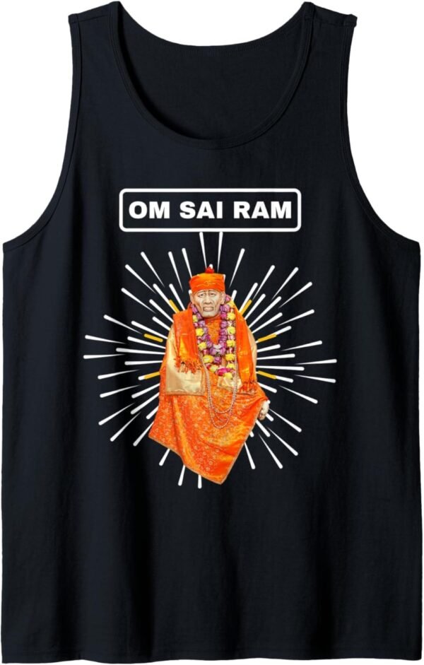 Shirdi Sai Baba God Gift for Indian Hindus Om Sai Ram Tank Top T-Shirt (Italy)