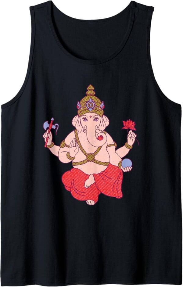 Ganapati, Ganesh, Ganeshotsav Puja Tank Top T-Shirt (Spain)