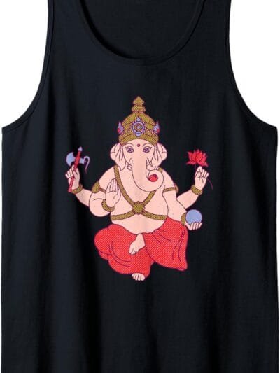 Ganapati, Ganesh, Ganeshotsav Puja Tank Top T-Shirt (UK)