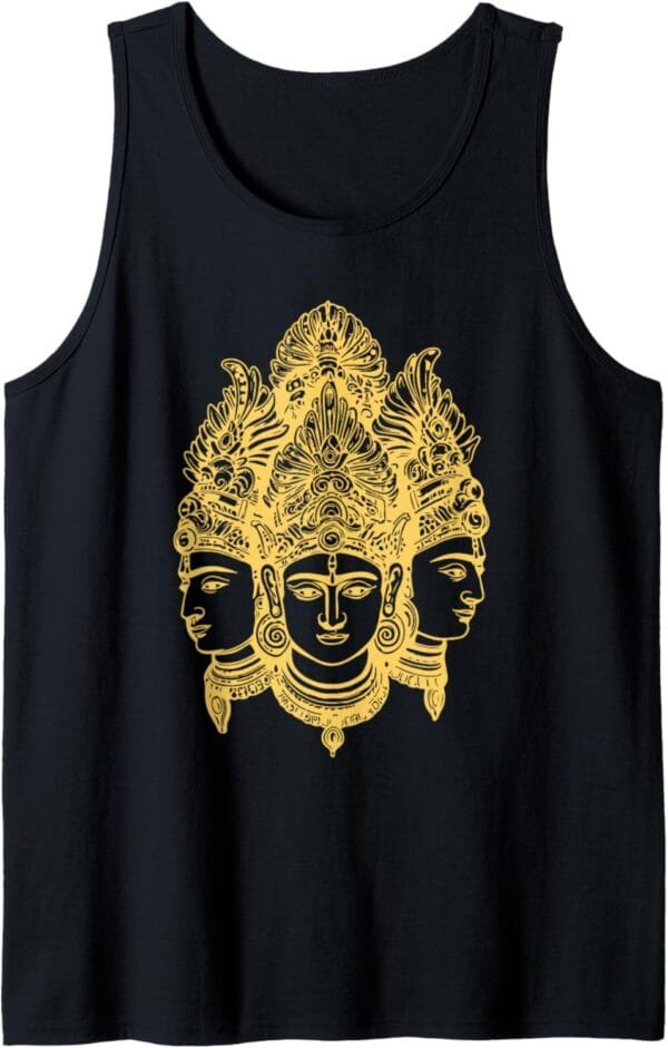 Hinduism Trimurti, Sacred Pooja Hindu Temple Tank Top T-Shirt (France)