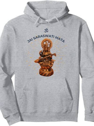 Hindu Wedding Gift for Indian Artists Om Jai Saraswati Mata Hoodie (Italy)