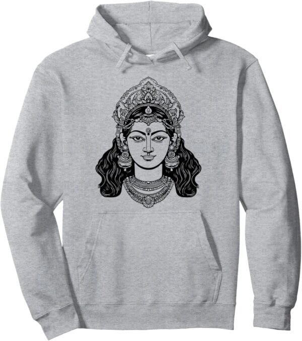 Parvati Mata, Diosa hindú Navratri Face Pooja Hoodie (Spain)