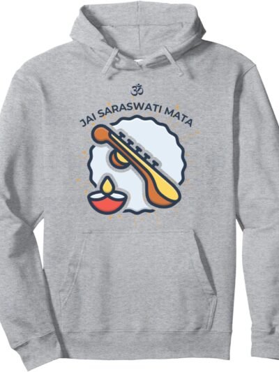 Hindu Wedding Gift for Indian Artists Om Jai Saraswati Mata Hoodie (France)