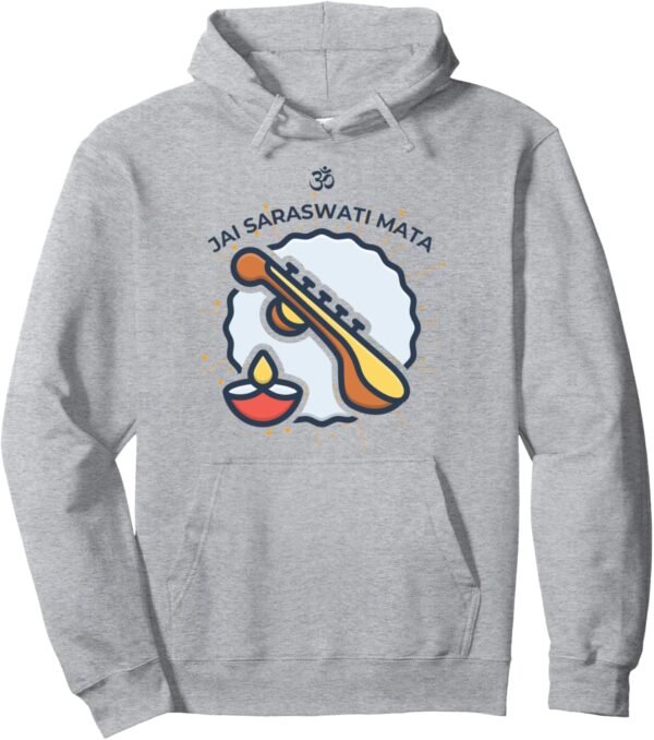 Hindu Wedding Gift for Indian Artists Om Jai Saraswati Mata Hoodie (UK)