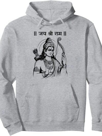 Rama, Ram, Diwali Shree Ram Hindu Temple Jai Shree Ram Hindi Hoodie (Italy)