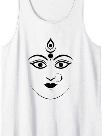 Durga Mata, Navratri Indian Goddess Face Pooja Tank Top T-Shirt (Italy)
