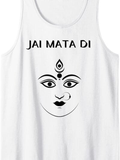 Durga Mata, Navratri Indian Goddess Face Jai Mata Di Pooja Tank Top T-Shirt (Italy)