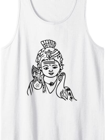 Murugan, Kartikeya Hindu God Temple Pooja Tank Top T-Shirt (UK)