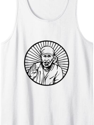 Sai Baba of Shirdi Blessing God Hindu Temple Pooja Tank Top T-Shirt (Germany)