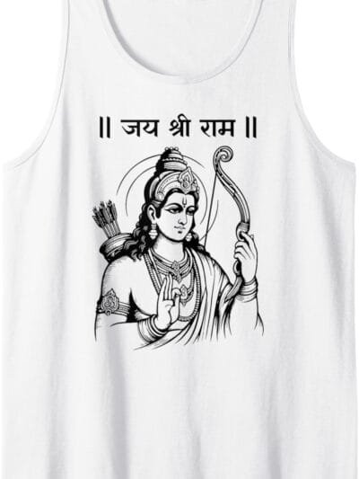 Rama, Ram, Diwali Shree Ram Hindu Temple Jai Shree Ram Hindi Tank Top T-Shirt (Spain)