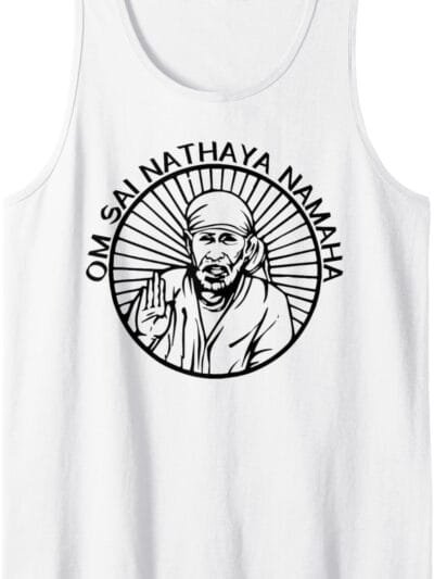 Sai Baba of Shirdi Blessing God Hindu Om Sai Nathaya Namaha Tank Top T-Shirt (Germany)