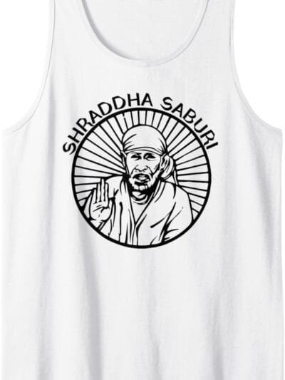 Sai Baba of Shirdi Blessing God Hindu Pooja Shraddha Saburi Tank Top T-Shirt (USA)