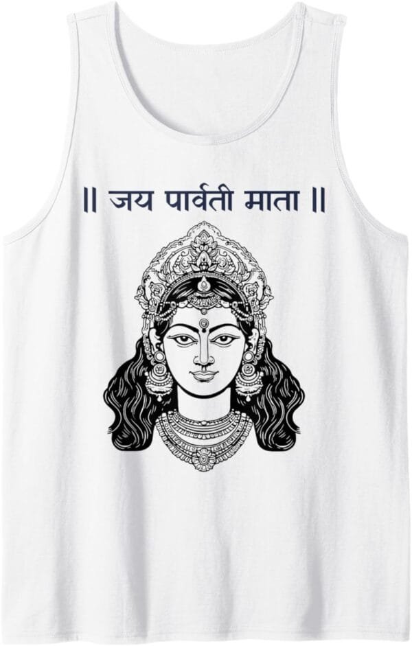 Parvati Mata, Navratri Dea indù Jai Parvati Mata Hindi Tank Top T-Shirt (Italy)