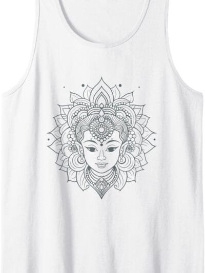 Shakti Mata, Navratri Hindou Goddess Face Pooja Tank Top T-Shirt (France)