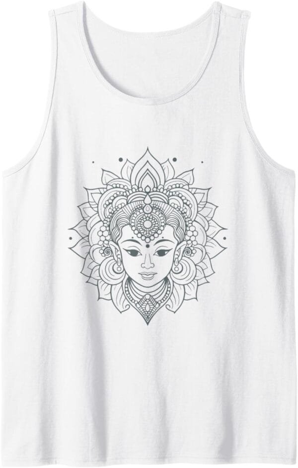 Shakti Mata, Diosa hindú Navratri Face Pooja Tank Top T-Shirt (Spain)