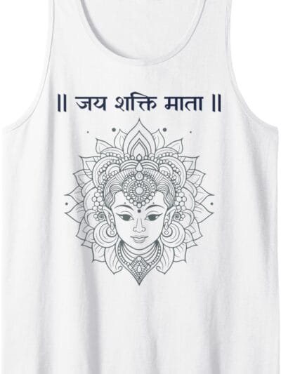Shakti Mata, Navratri Déesse Hindou Jai Shakti Mata Hindi Tank Top T-Shirt (France)