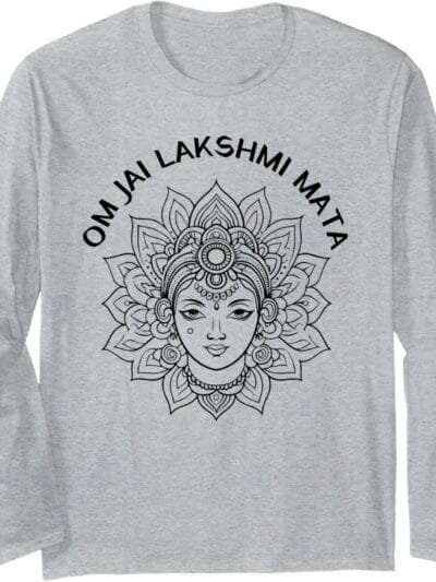 Laxmi Mata, Diosa Diwali Om Jai Lakshmi Mata Navratri Puja Long Sleeve T-Shirt (Spain)