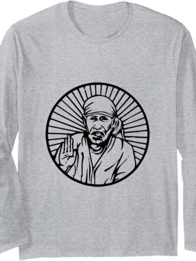 Sai Baba of Shirdi Blessing God Hindu Temple Pooja Long Sleeve T-Shirt (Germany)