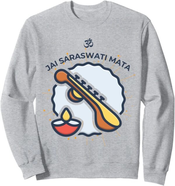 Hindu Wedding Gift for Indian Artists Om Jai Saraswati Mata Sweatshirt (Italy)