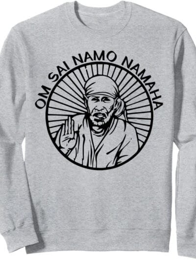 Sai Baba of Shirdi Blessing God Hindu Puja Om Sai Namo Namah Sweatshirt (Germany)