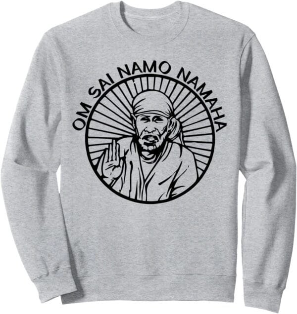 Sai Baba of Shirdi Blessing God Hindu Puja Om Sai Namo Namah Sweatshirt (Germany)