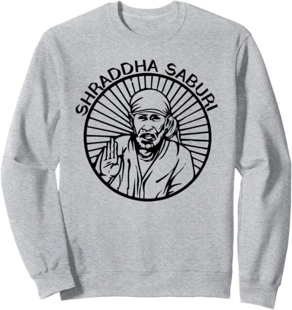 Sai Baba of Shirdi Blessing God Hindu Pooja Shraddha Saburi Sweatshirt (Germany)
