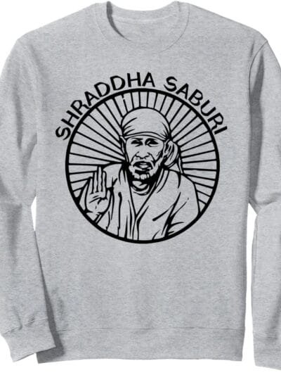 Sai Baba of Shirdi Blessing God Hindu Pooja Shraddha Saburi Sweatshirt (Italy)