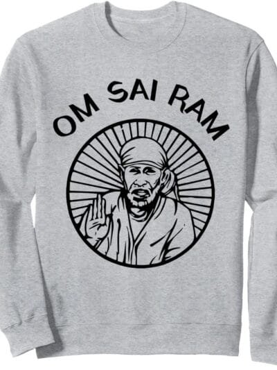 Sai Baba of Shirdi Blessing God Hindu Temple Puja Om Sai Ram Sweatshirt (France)