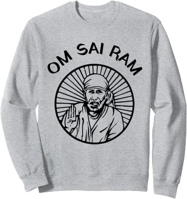 Sai Baba of Shirdi Blessing God Hindu Temple Puja Om Sai Ram Sweatshirt (France)