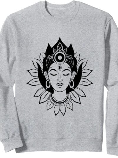 Kali Mata, Navratri Hindu Goddess Face Pooja Sweatshirt (UK)