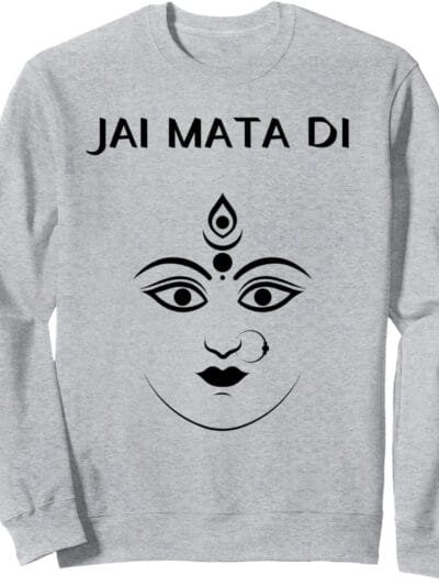 Durga Mata, Navratri Indian Goddess Face Jai Mata Di Pooja Sweatshirt (Italy)