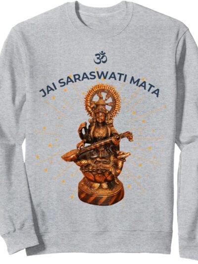 Hindu Wedding Gift for Indian Artists Om Jai Saraswati Mata Sweatshirt (France)