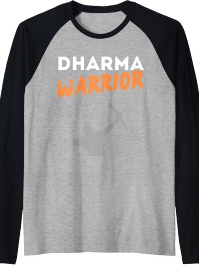 Dharma Warrior - Inspiring Hindu Spiritual, Cultural Raglan T-Shirt (UK)