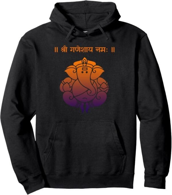 Ganapati, Ganesh, Shree Ganeshaya Namaha Sanskrit Puja Hoodie (Italy)