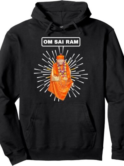 Shirdi Sai Baba God Gift for Indian Hindus Om Sai Ram Hoodie (Spain)