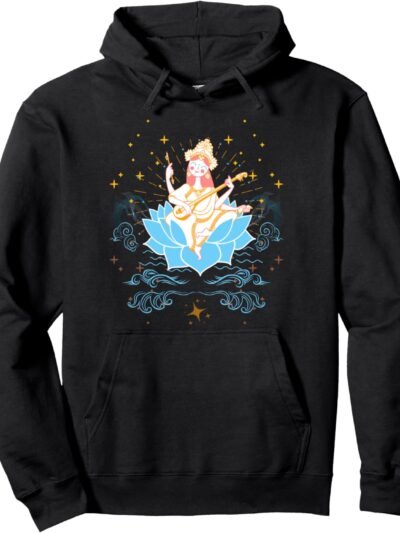 Regalo di nozze indù per artisti indiani Goddess Saraswati Mata Hoodie (Italy)